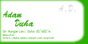 adam duha business card